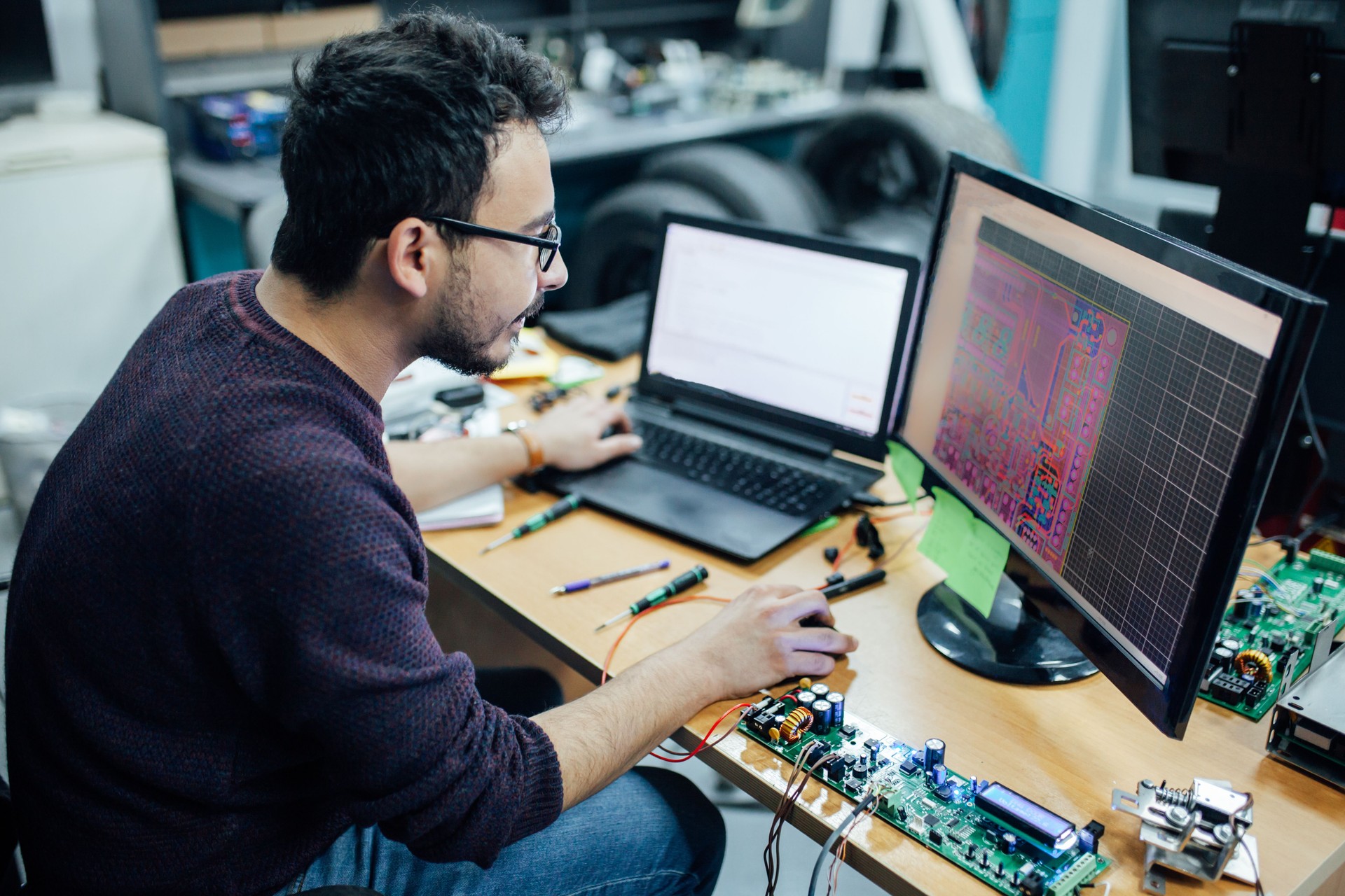 Young Developer Working